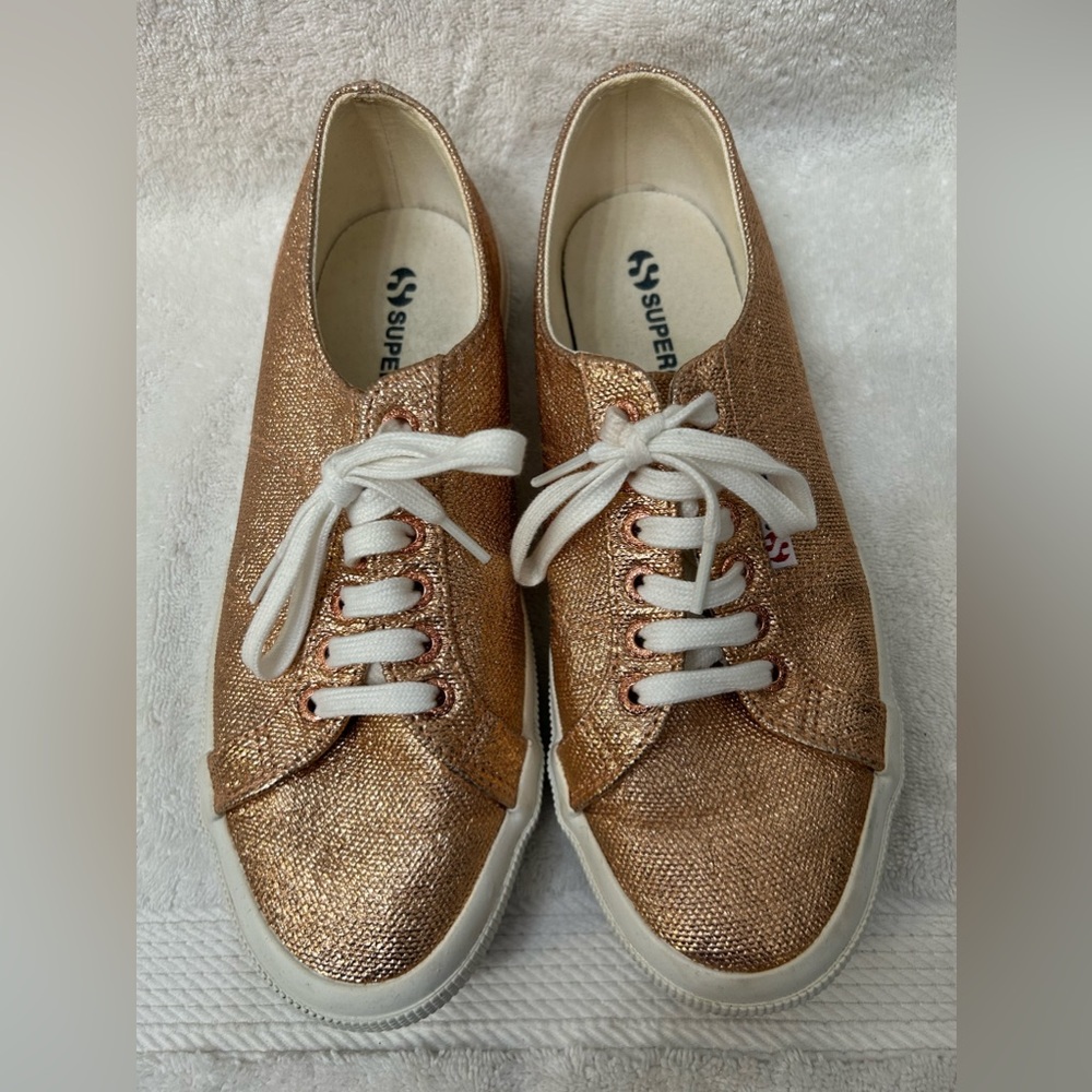 Cute Bronze Superga shoes!